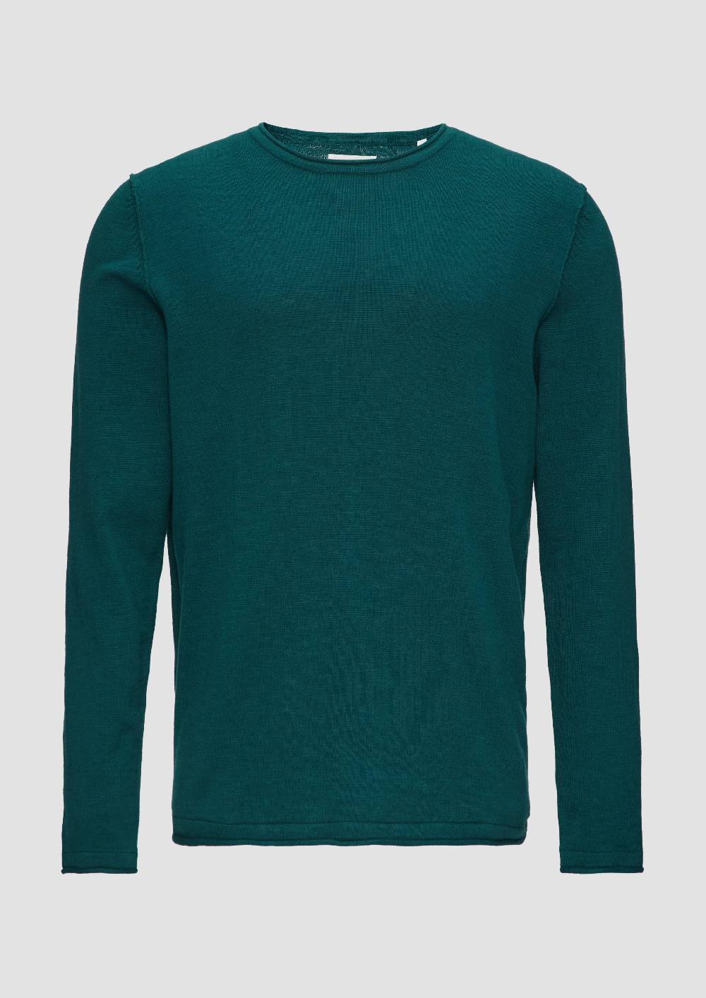 S.Oliver Strickpullover Mit Flammgarnstruktur Und Rollsaum-Details