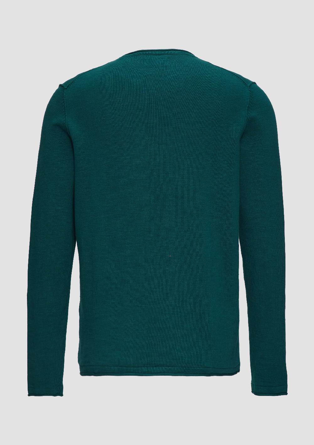 S.Oliver Strickpullover Mit Flammgarnstruktur Und Rollsaum-Details