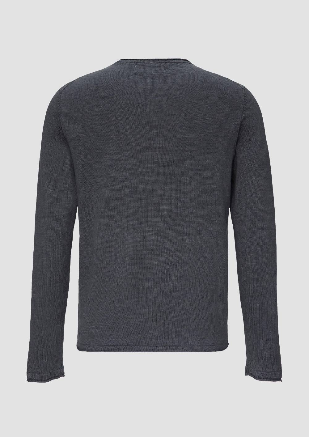 S.Oliver Strickpullover Mit Flammgarnstruktur Und Rollsaum-Details