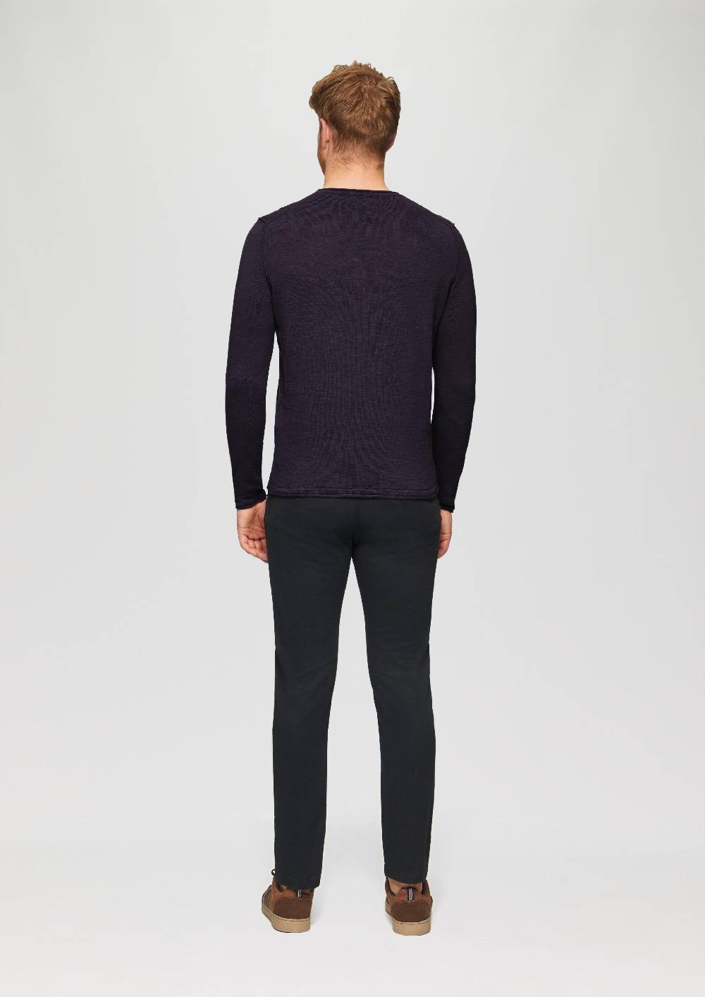 S.Oliver Strickpullover Mit Flammgarnstruktur Und Rollsaum-Details