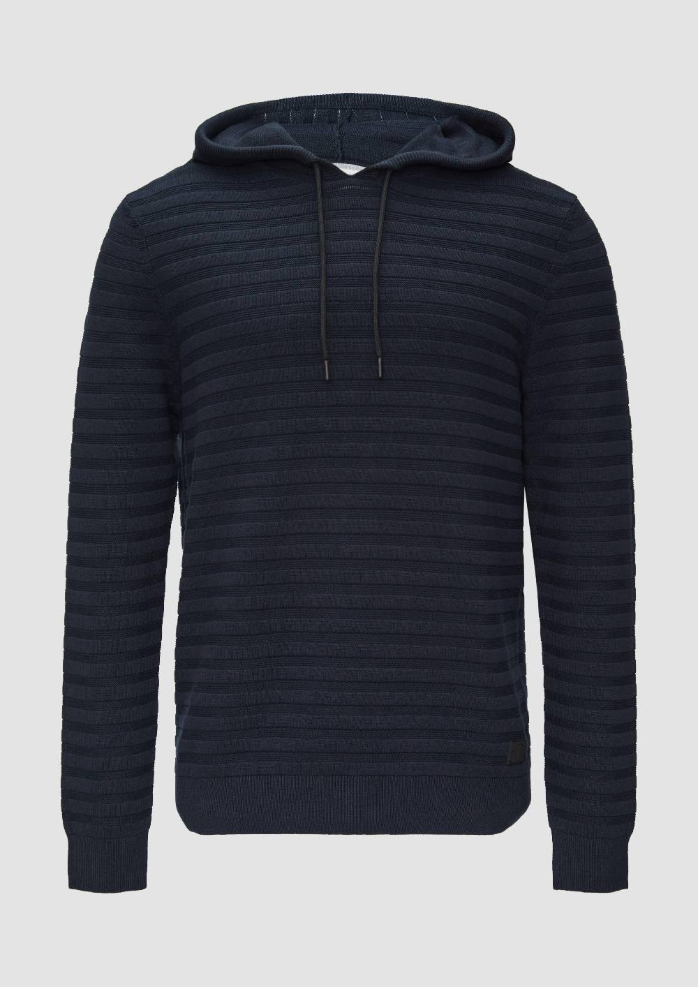 S.Oliver Strickpullover Mit Kapuze Und Strukturstreifen