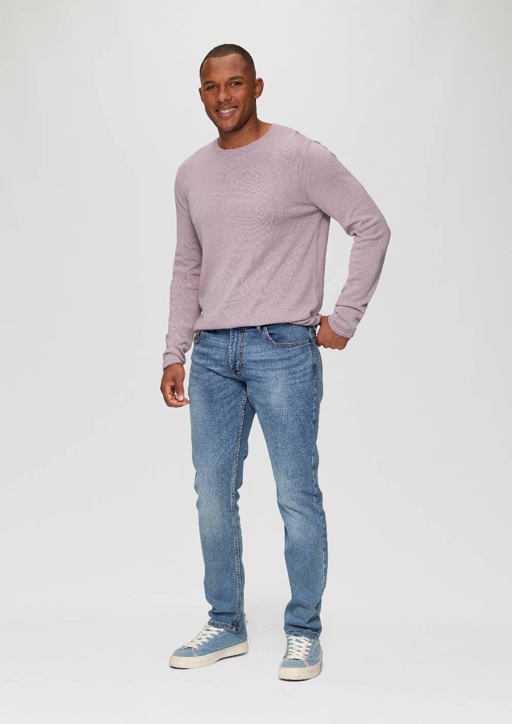 S.Oliver Strickpullover Mit Rollsaum Und Wascheffekt