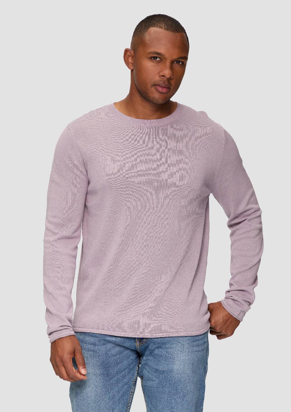 S.Oliver Strickpullover Mit Rollsaum Und Wascheffekt