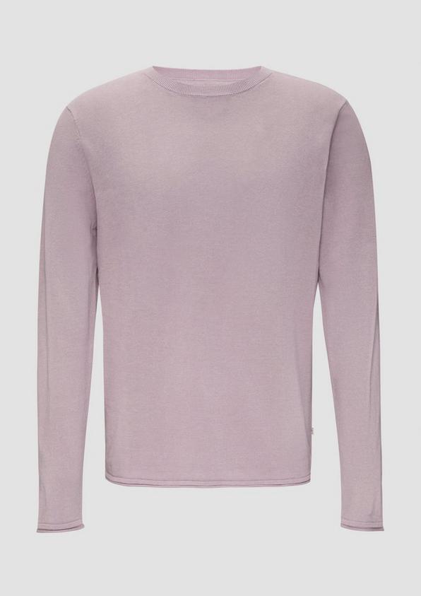 s.Oliver Strickpullover mit Rollsaum und Wascheffekt