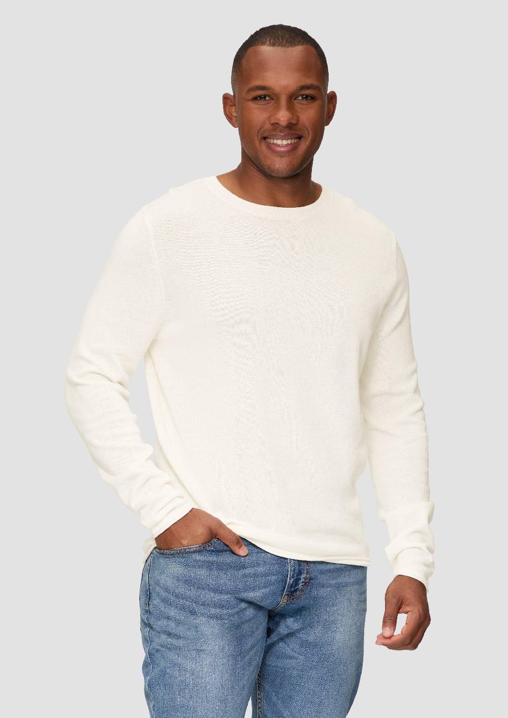 S.Oliver Strickpullover Mit Rollsaum Und Wascheffekt