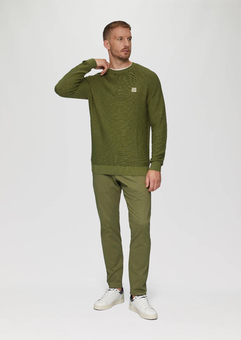 S.Oliver Strickpullover Mit Struktur Und Label-Patch