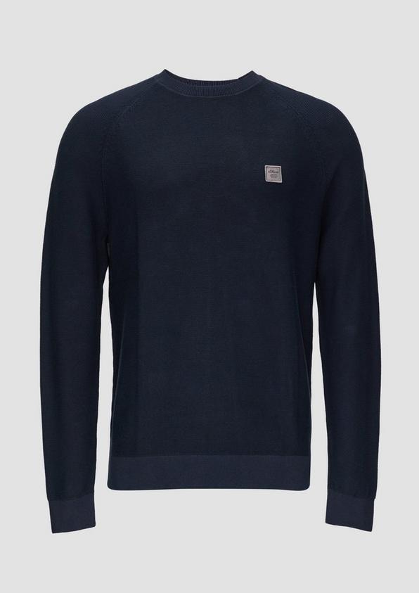 s.Oliver Strickpullover mit Struktur und Label-Patch