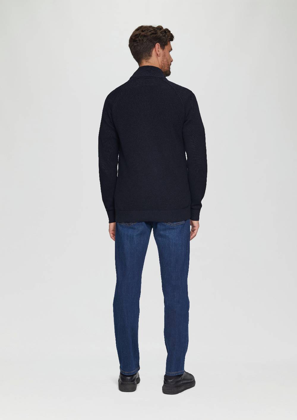 S.Oliver Strickpullover Mit Troyer-Kragen Und Strukturmix