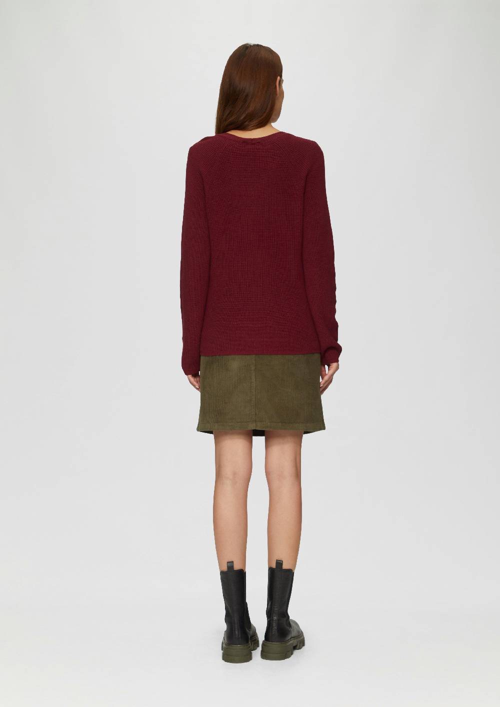 S.Oliver Strickpullover Mit V-Ausschnitt Aus Baumwollmix