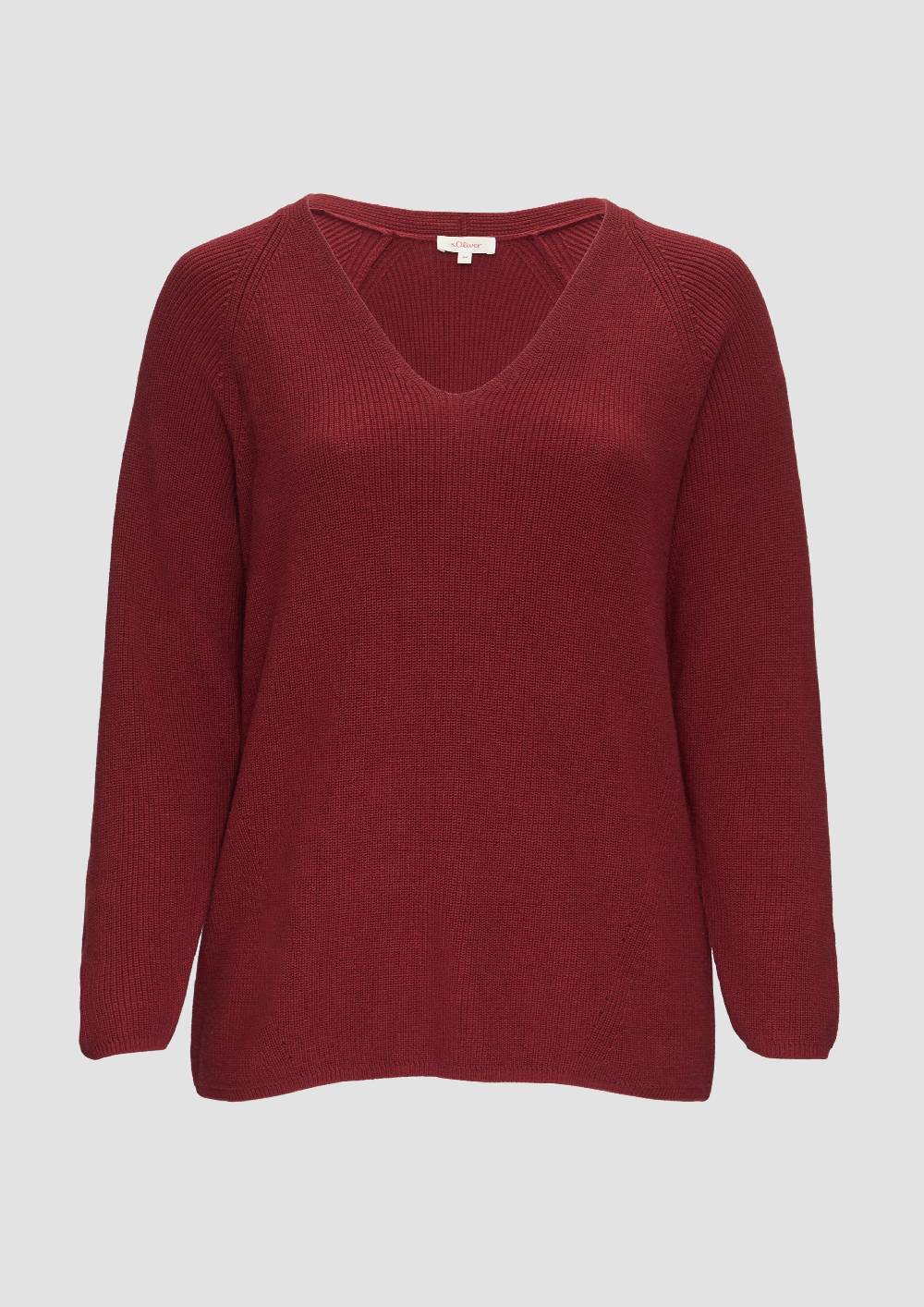 S.Oliver Strickpullover Mit V-Ausschnitt Im Loose Fit