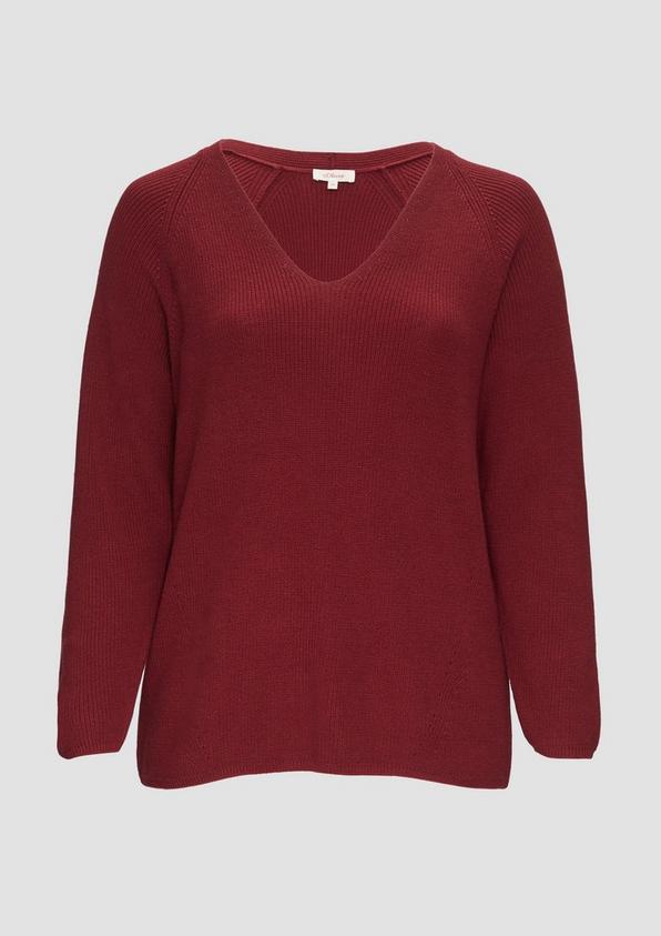 s.Oliver Strickpullover mit V-Ausschnitt im Loose Fit