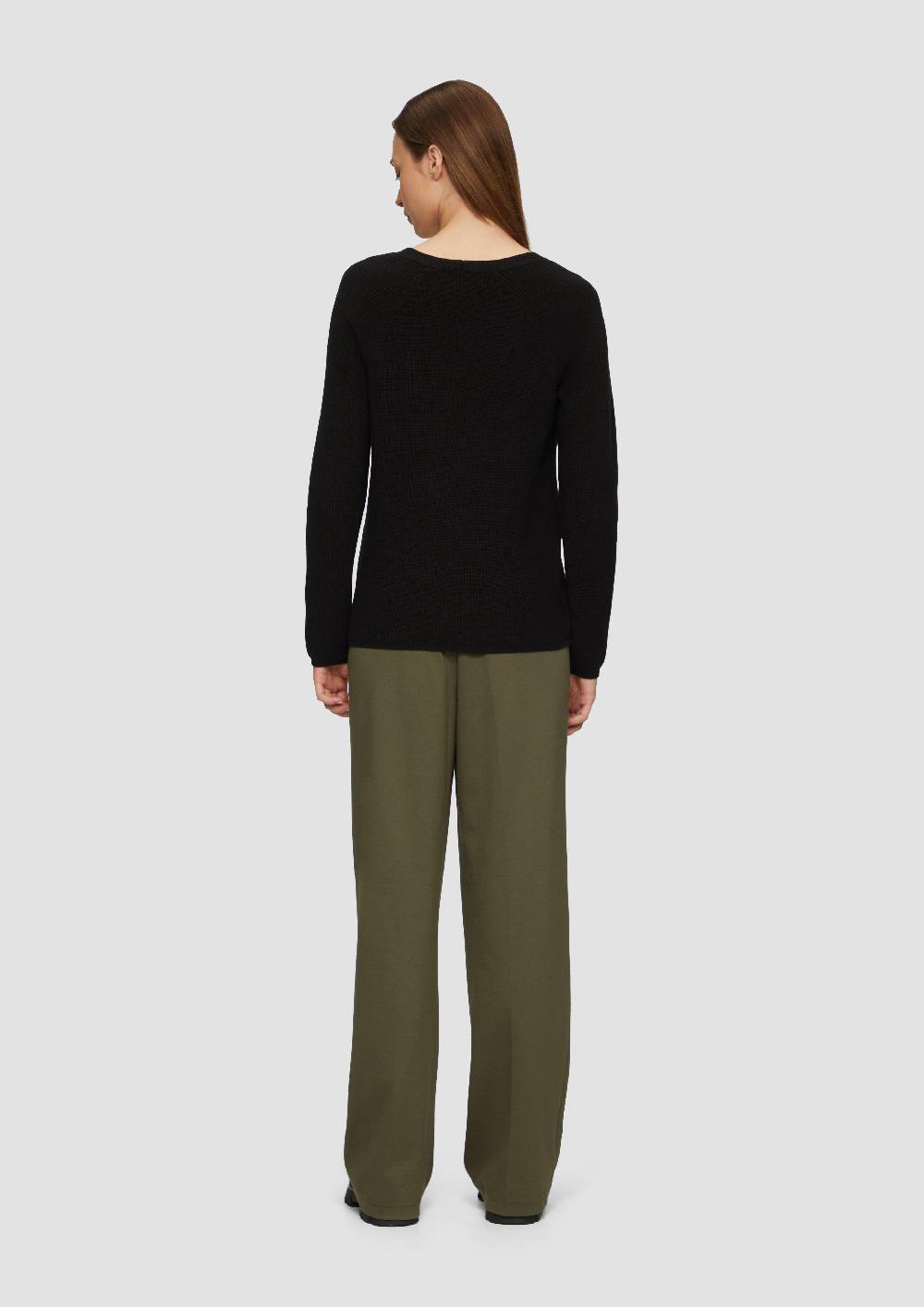 S.Oliver Strickpullover Mit V-Ausschnitt Und Raglan-Ärmeln