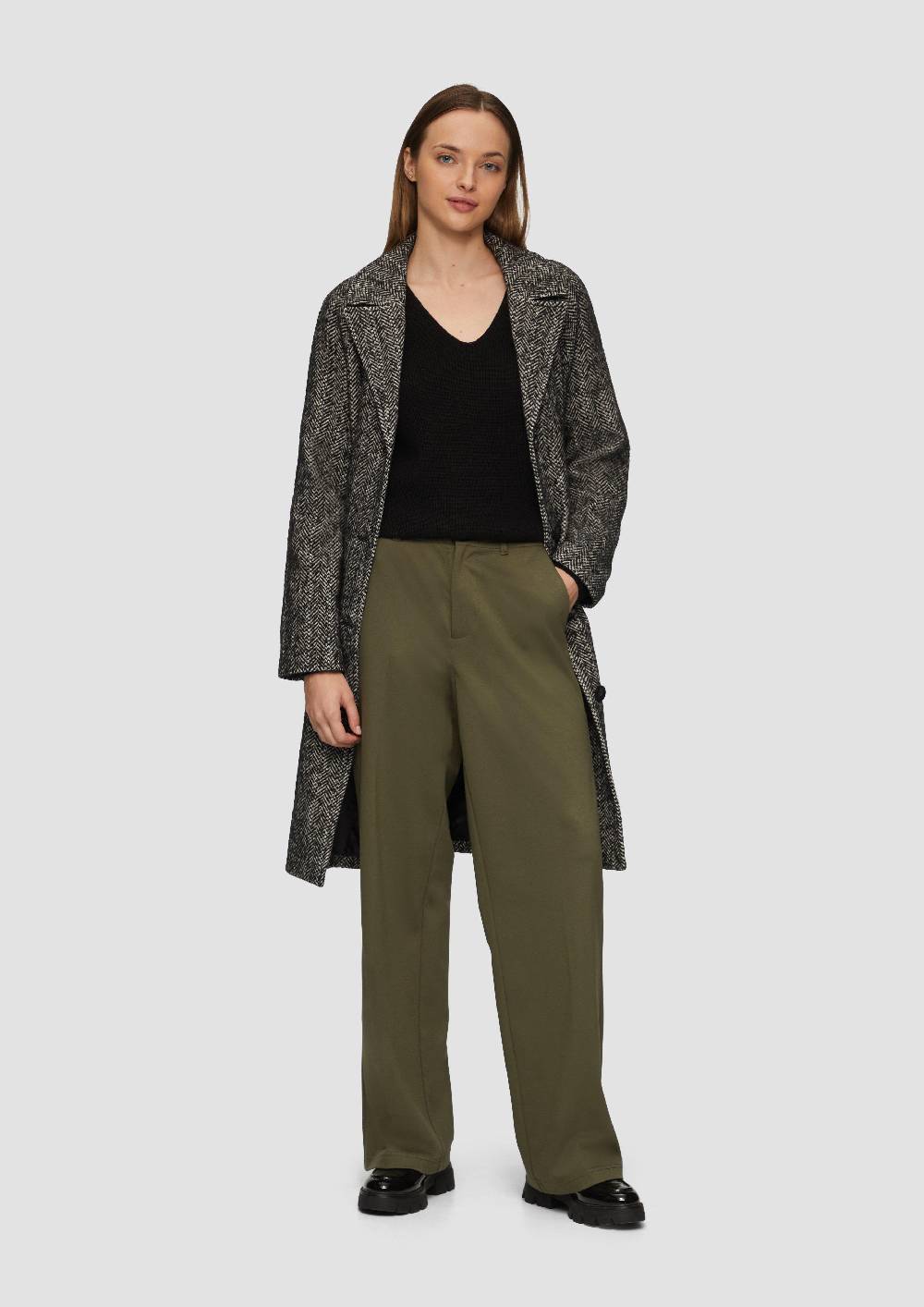 S.Oliver Strickpullover Mit V-Ausschnitt Und Raglan-Ärmeln