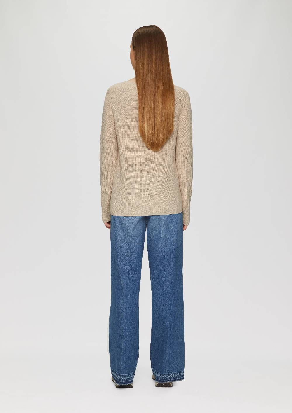 S.Oliver Strickpullover Mit V-Ausschnitt Und Raglan-Ärmeln