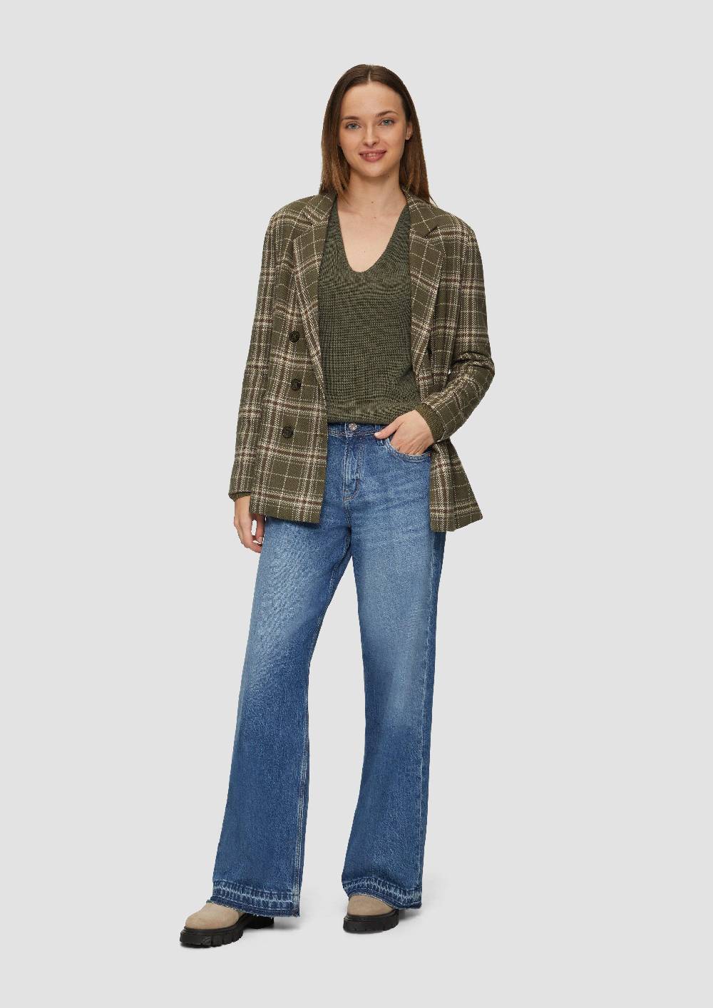 S.Oliver Strickpullover Mit V-Ausschnitt Und Raglan-Ärmeln