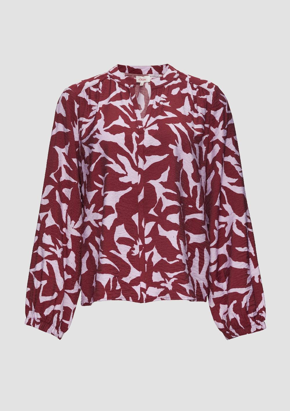 S.Oliver Strukturierte Viskose-Bluse Mit All-over-Print
