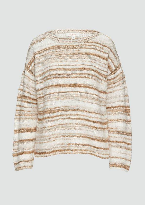 s.Oliver Strukturierter Relaxed Fit-Pullover mit überschnittenen Schultern