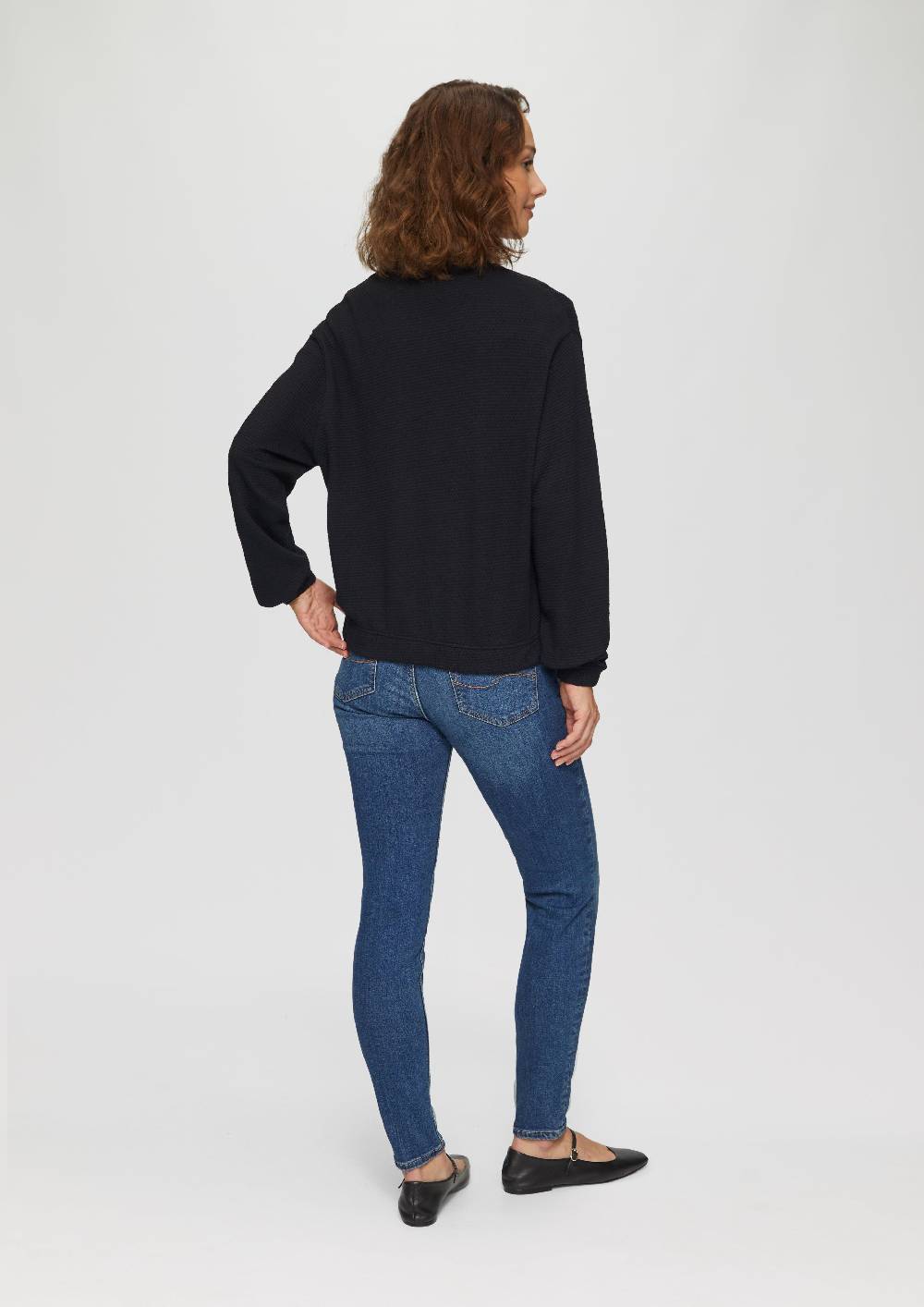 S.Oliver Strukturierter Sweat-Blouson Aus Baumwollmix