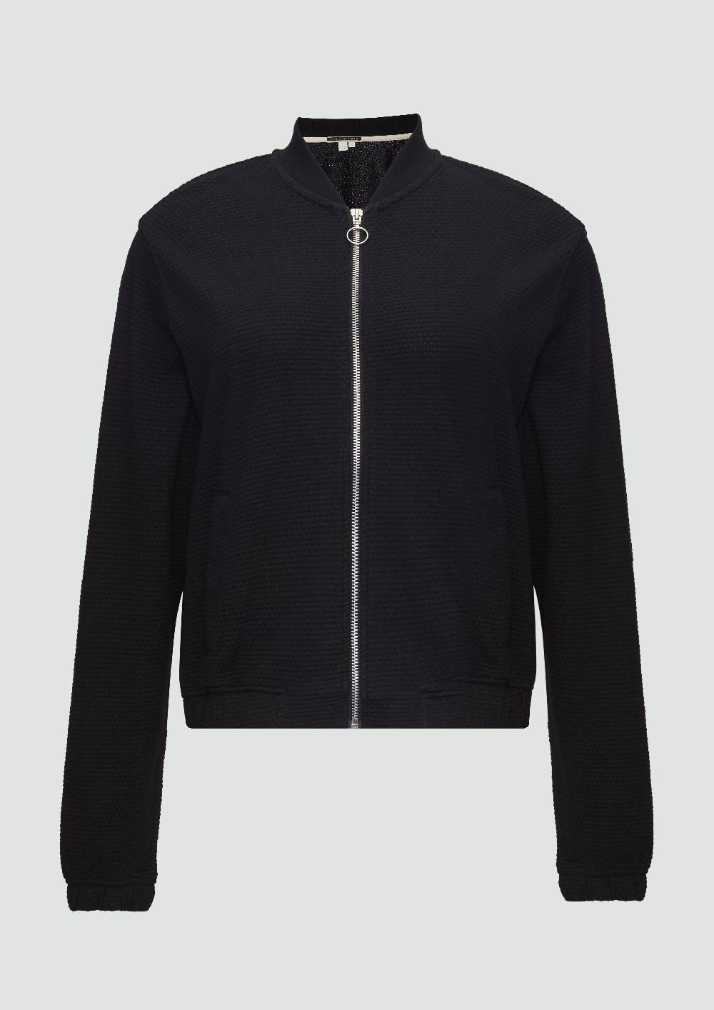S.Oliver Strukturierter Sweat-Blouson Aus Baumwollmix