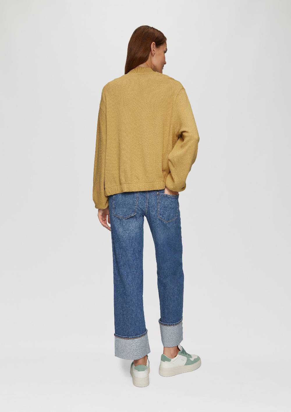 S.Oliver Strukturierter Sweat-Blouson Aus Baumwollmix