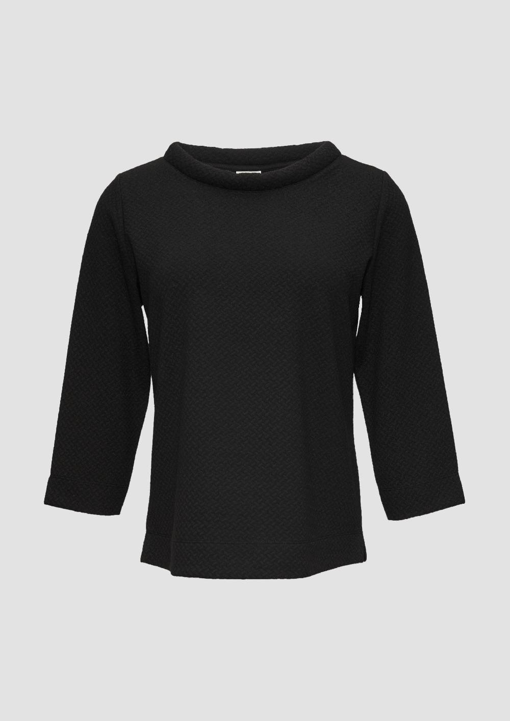 S.Oliver Strukturiertes Sweatshirt Mit Rundhalsausschnitt