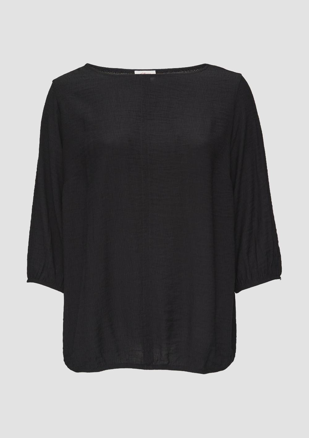 S.Oliver Strukturiertes T-Shirt Im Fabricmix Mit U-Boot-Ausschnitt