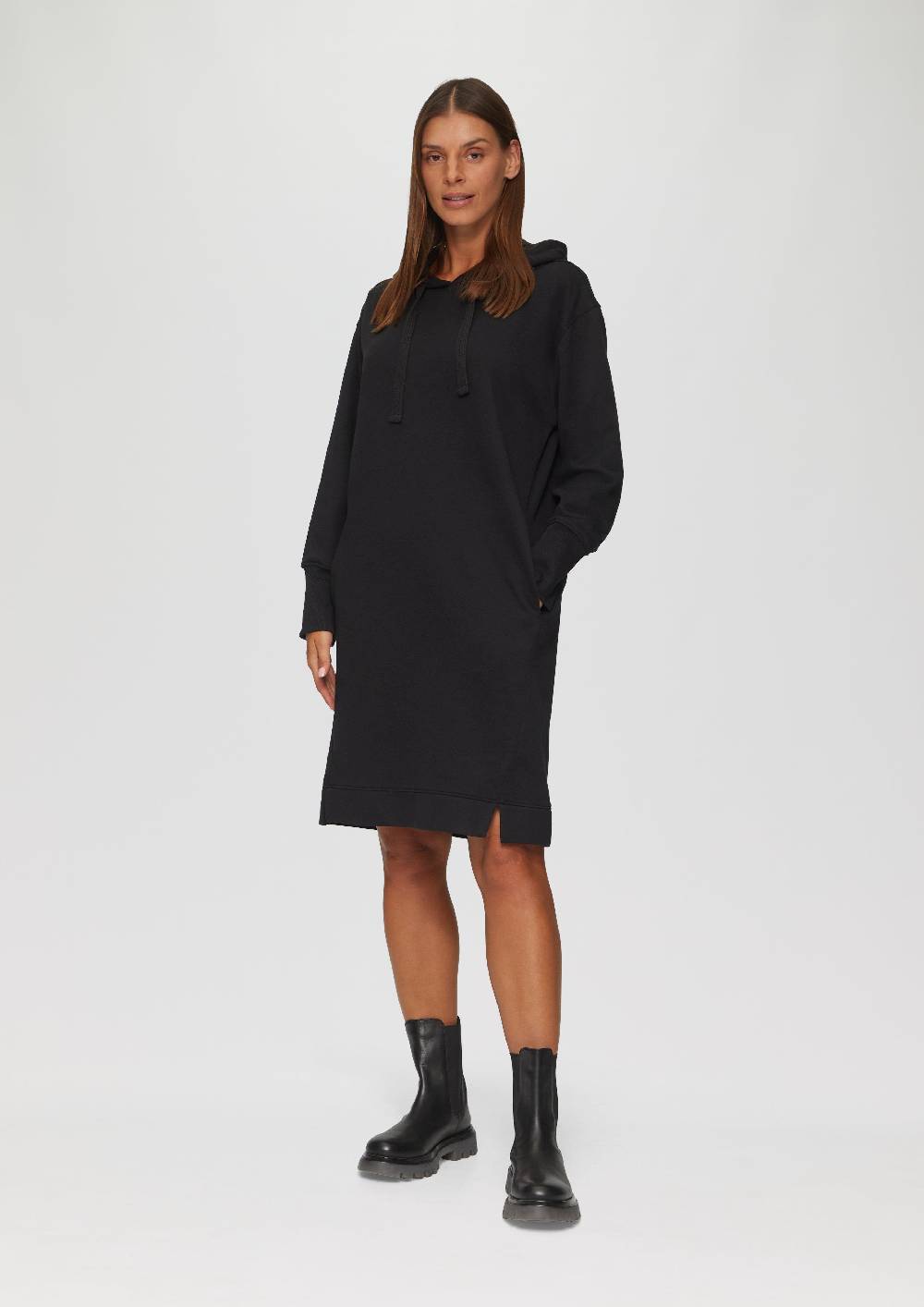 S.Oliver Sweatkleid Mit Eingrifftaschen Und Vorgesetzter Seitennaht