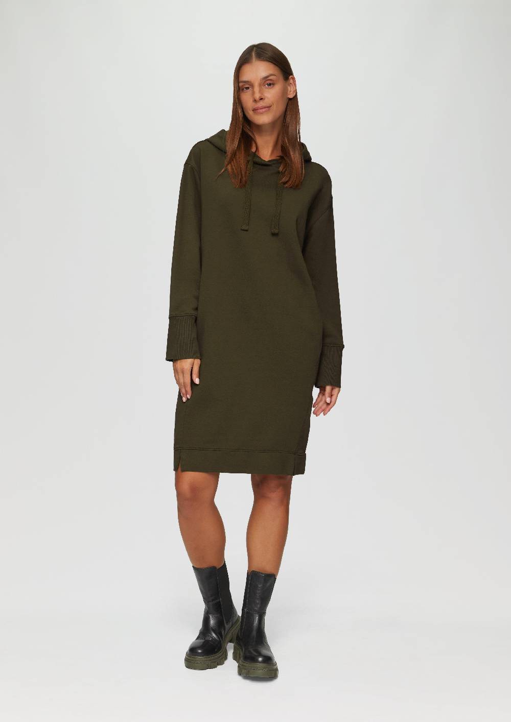 S.Oliver Sweatkleid Mit Eingrifftaschen Und Vorgesetzter Seitennaht