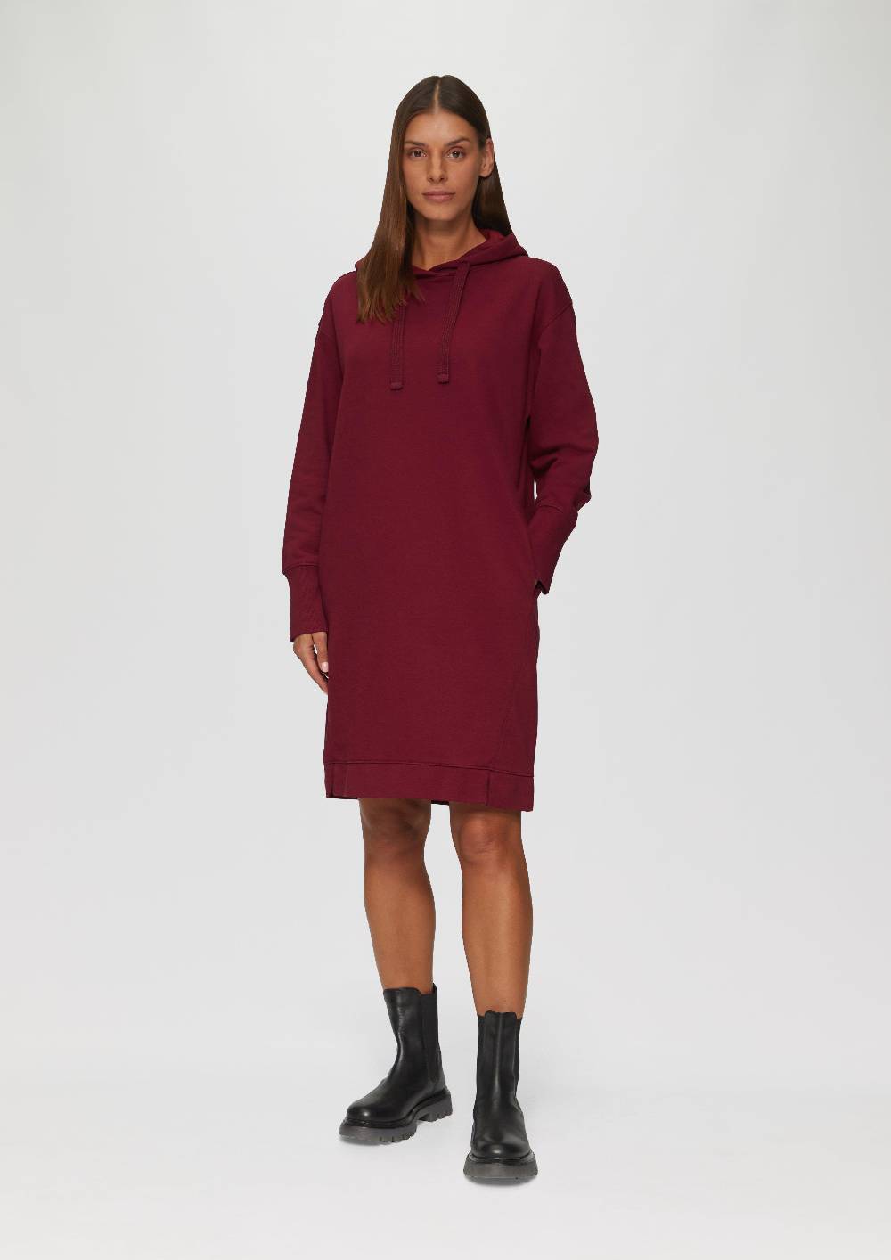 S.Oliver Sweatkleid Mit Eingrifftaschen Und Vorgesetzter Seitennaht