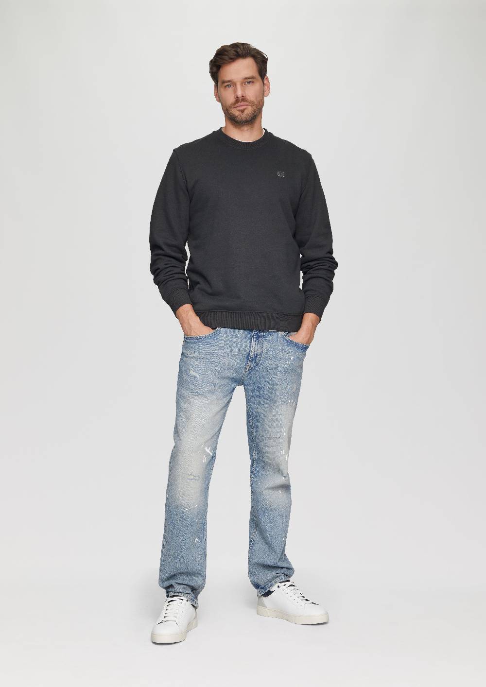 S.Oliver Sweatshirt Aus Baumwollmix Mit Logo-Detail