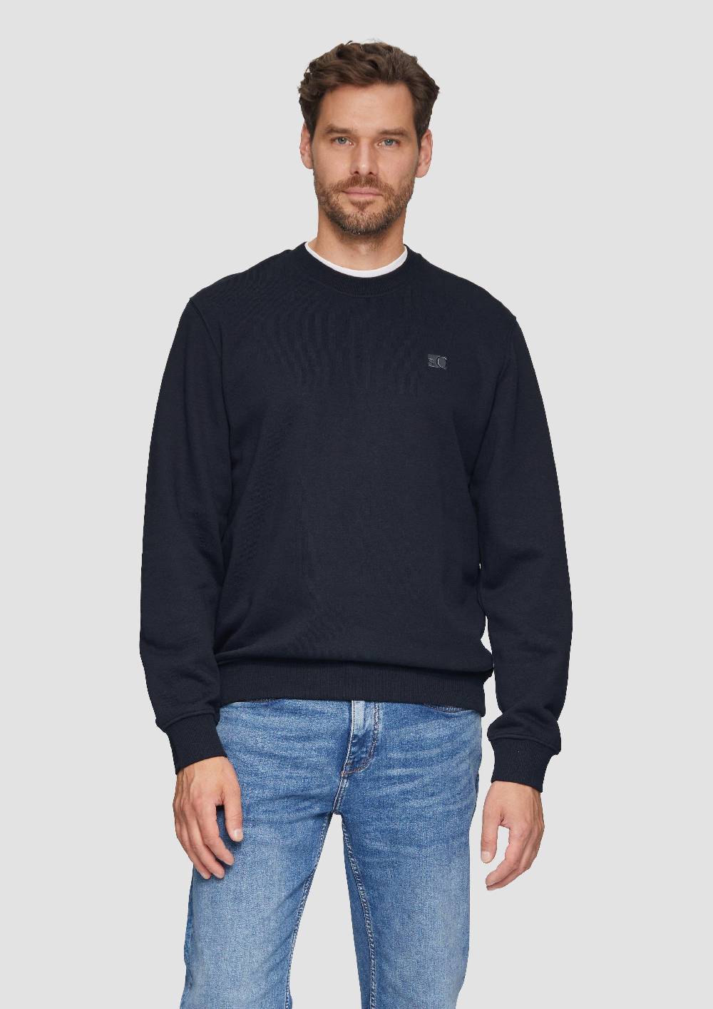 S.Oliver Sweatshirt Aus Baumwollmix Mit Logo-Detail