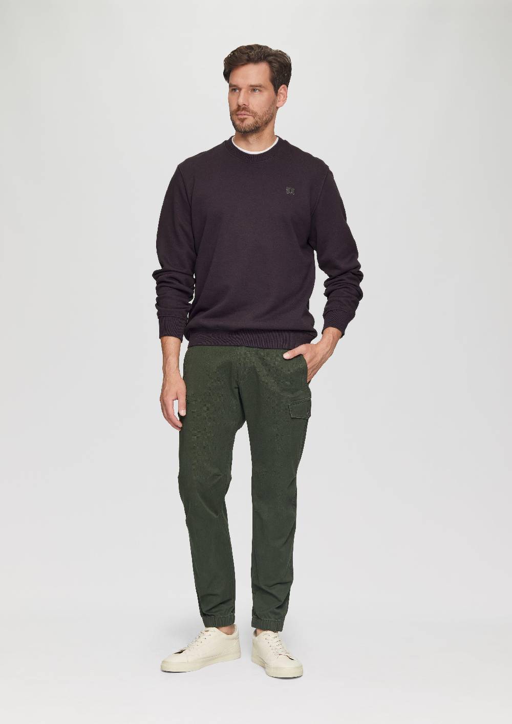 S.Oliver Sweatshirt Aus Baumwollmix Mit Logo-Detail