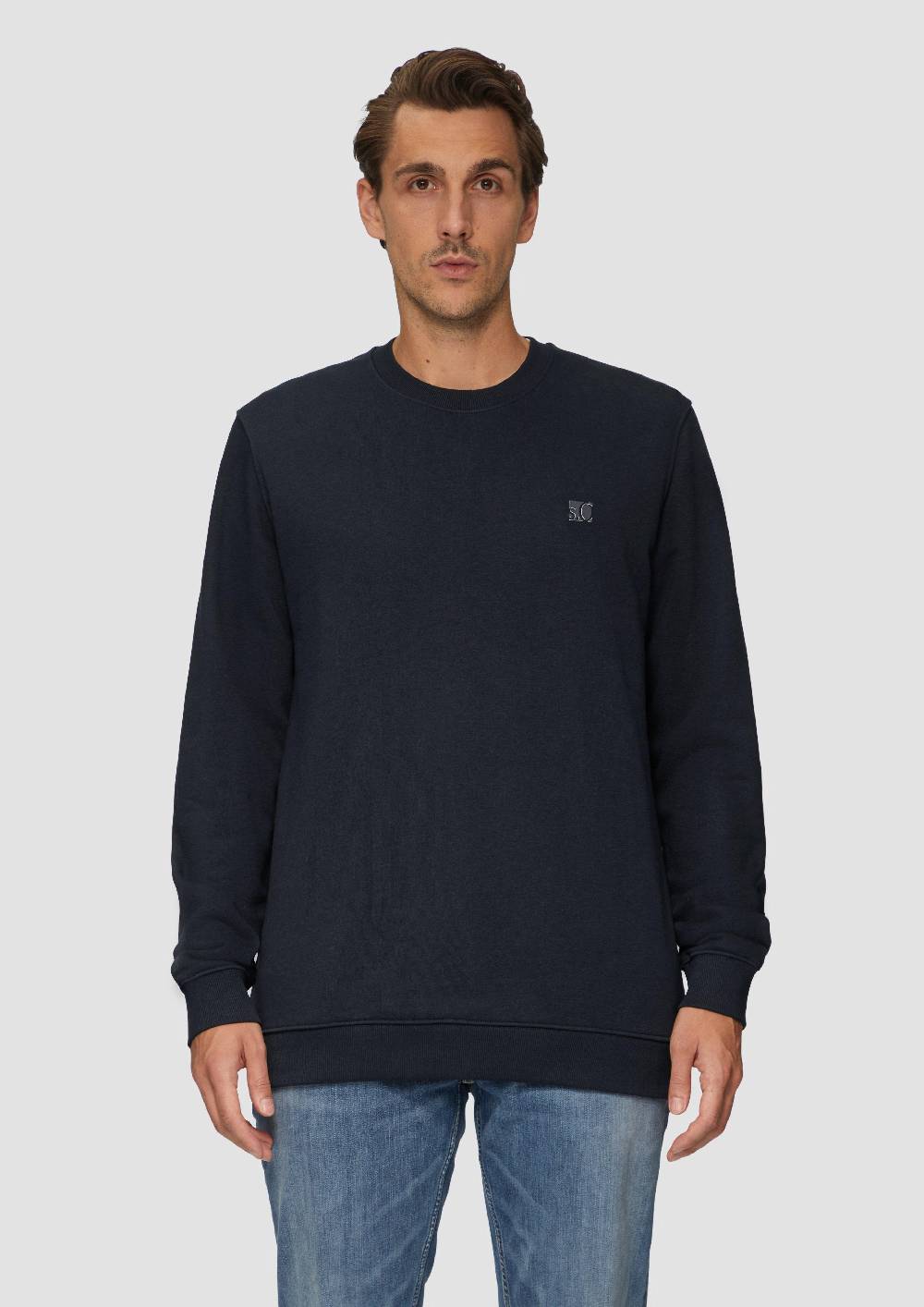 S.Oliver Sweatshirt Aus Baumwollmix Mit Logo-Detail