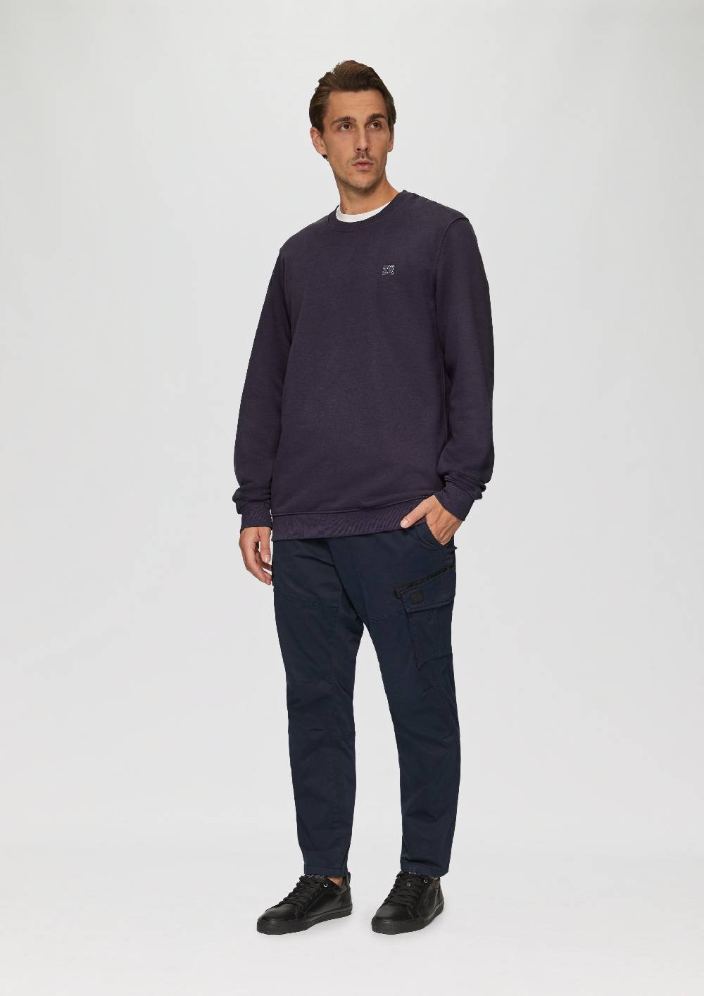 S.Oliver Sweatshirt Aus Baumwollmix Mit Logo-Detail