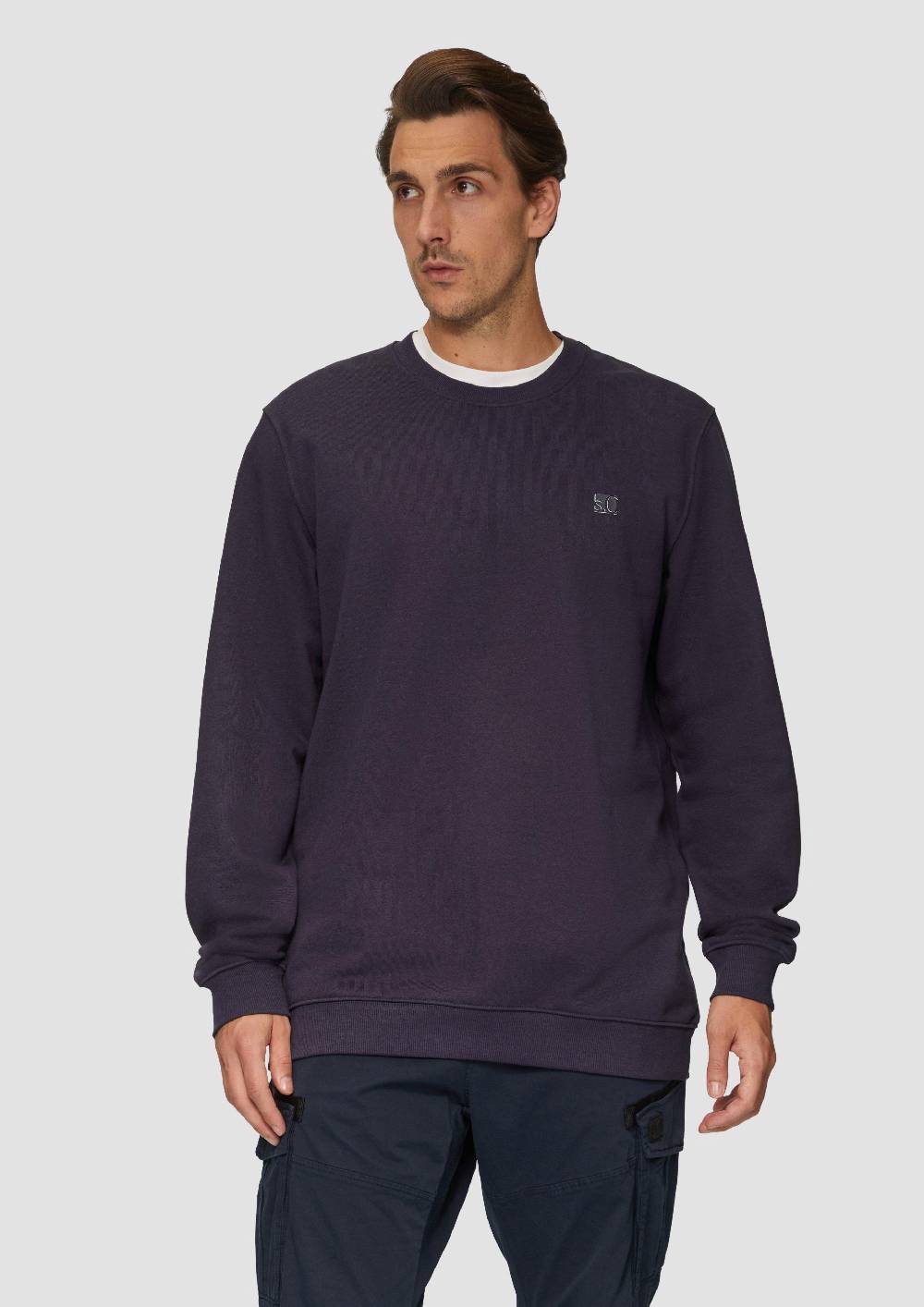 S.Oliver Sweatshirt Aus Baumwollmix Mit Logo-Detail