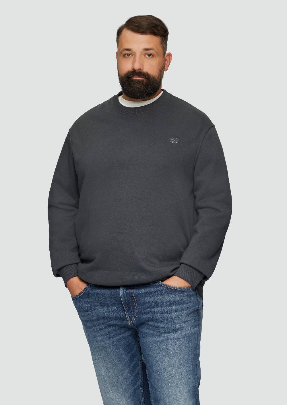 S.Oliver Sweatshirt Aus Baumwollmix Mit Logo-Detail