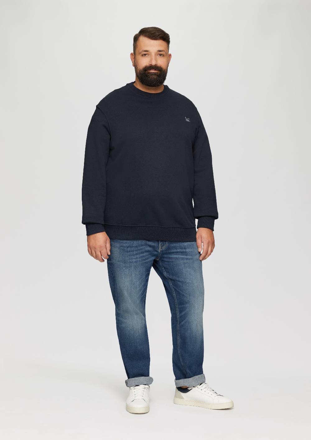 S.Oliver Sweatshirt Aus Baumwollmix Mit Logo-Detail