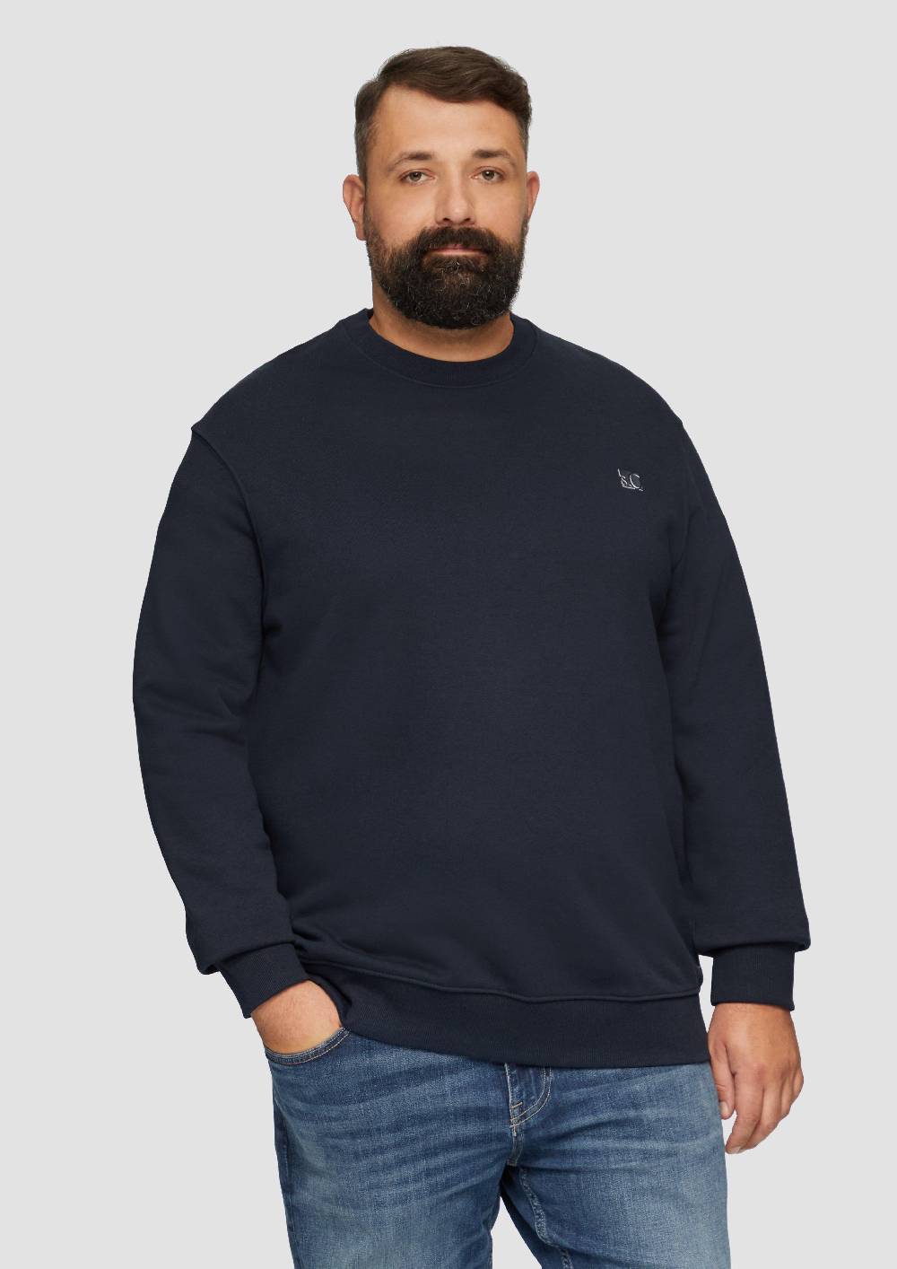 S.Oliver Sweatshirt Aus Baumwollmix Mit Logo-Detail