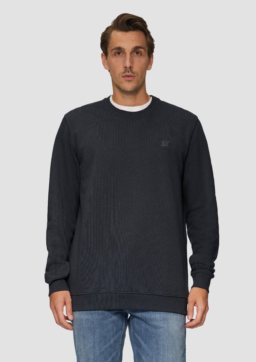 S.Oliver Sweatshirt Aus Baumwollmix Mit Logo-Detail