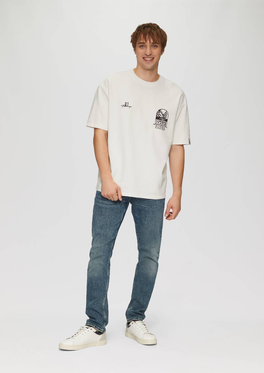 S.Oliver Sweatshirt Im Loose Fit Mit Front- Und Rückenprint