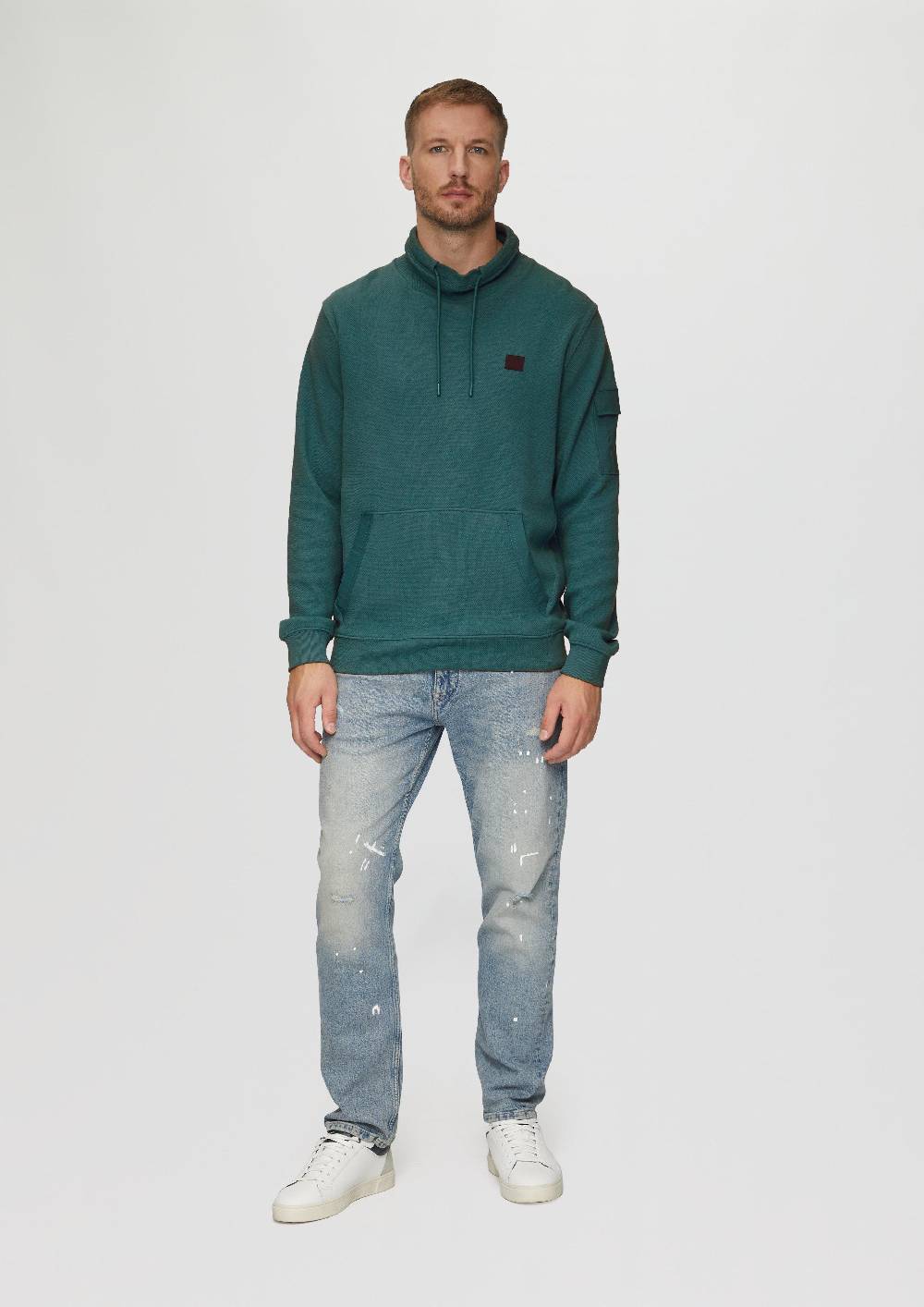 S.Oliver Sweatshirt Mit Kängurutasche Und Snood-Kragen