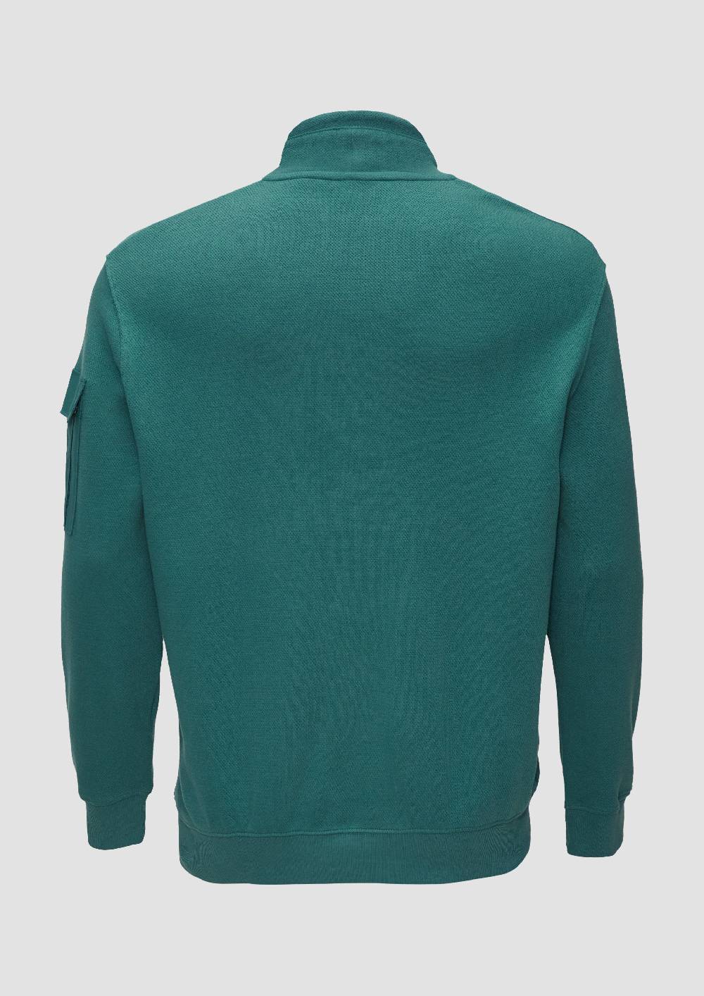 S.Oliver Sweatshirt Mit Kängurutasche Und Stehkragen