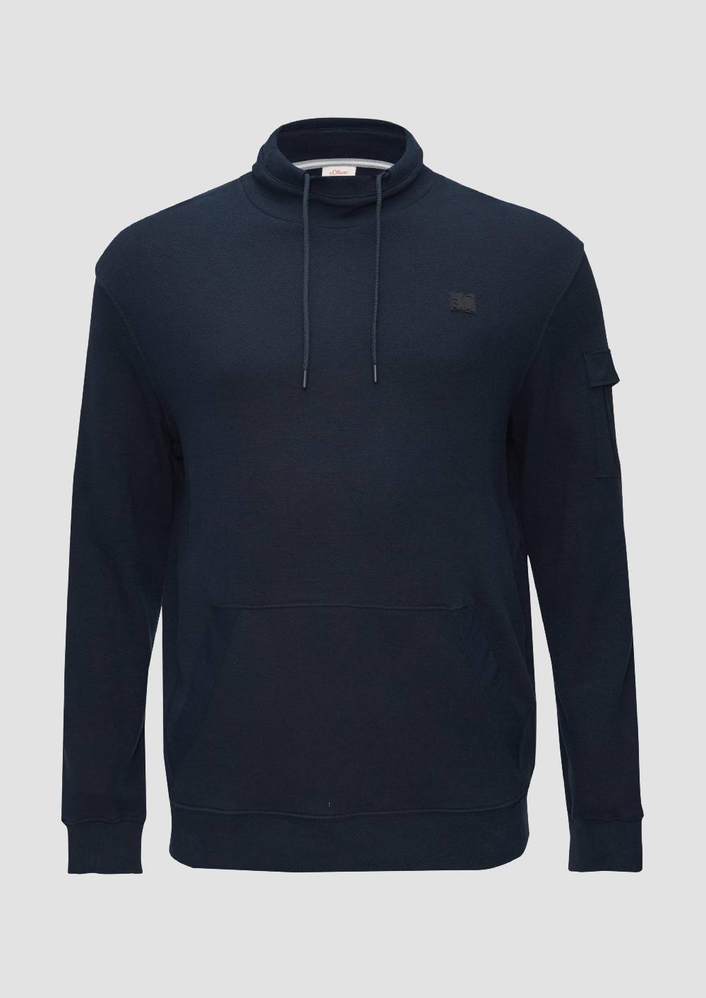 S.Oliver Sweatshirt Mit Kängurutasche Und Stehkragen