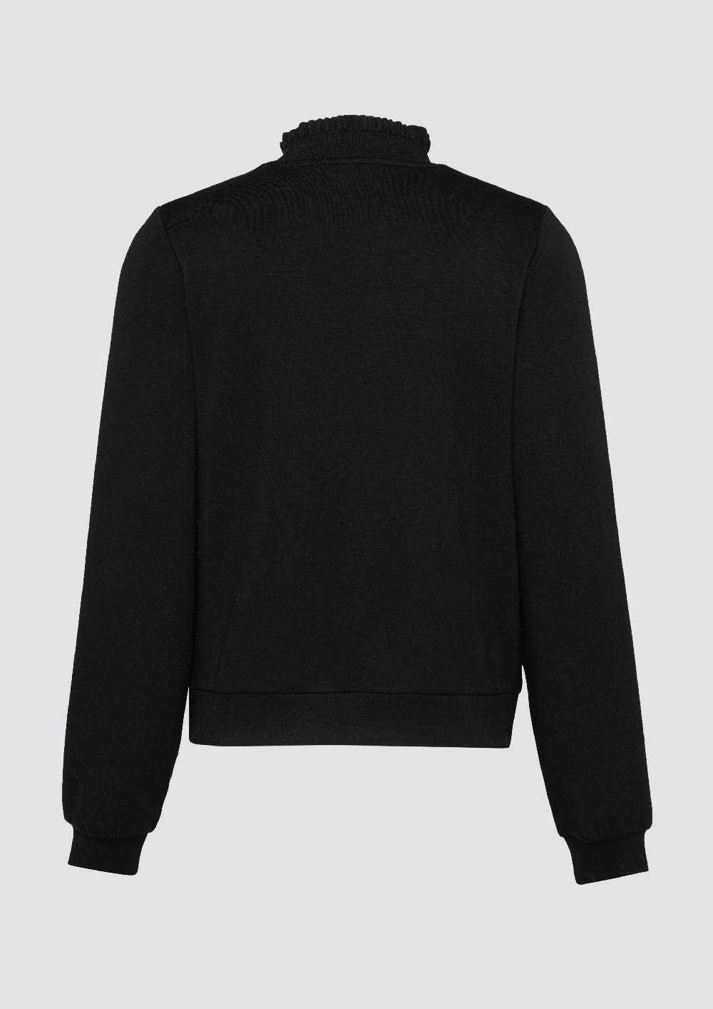 S.Oliver Sweatshirt Mit Strickkragen Aus Viskosemix