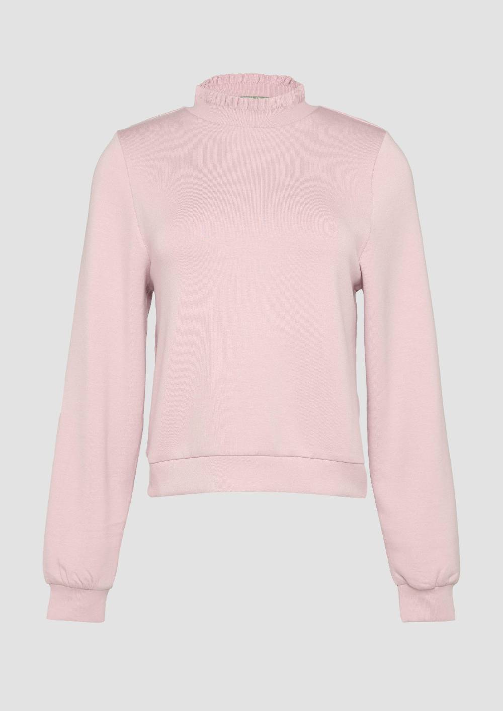S.Oliver Sweatshirt Mit Strickkragen Aus Viskosemix
