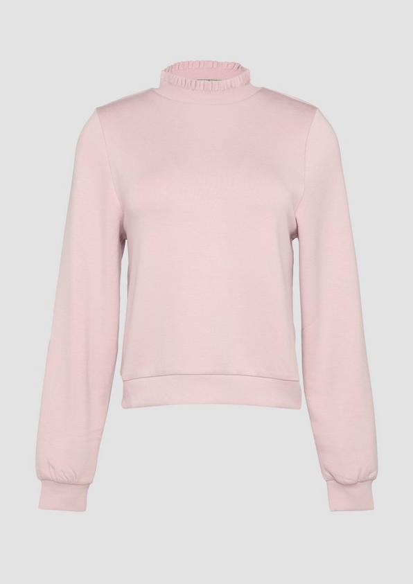 s.Oliver Sweatshirt mit Strickkragen aus Viskosemix
