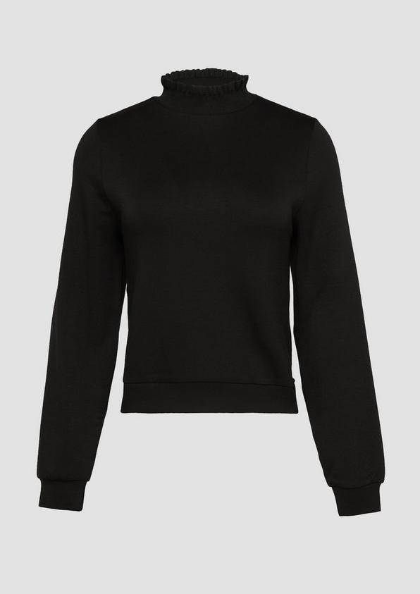s.Oliver Sweatshirt mit Strickkragen aus Viskosemix
