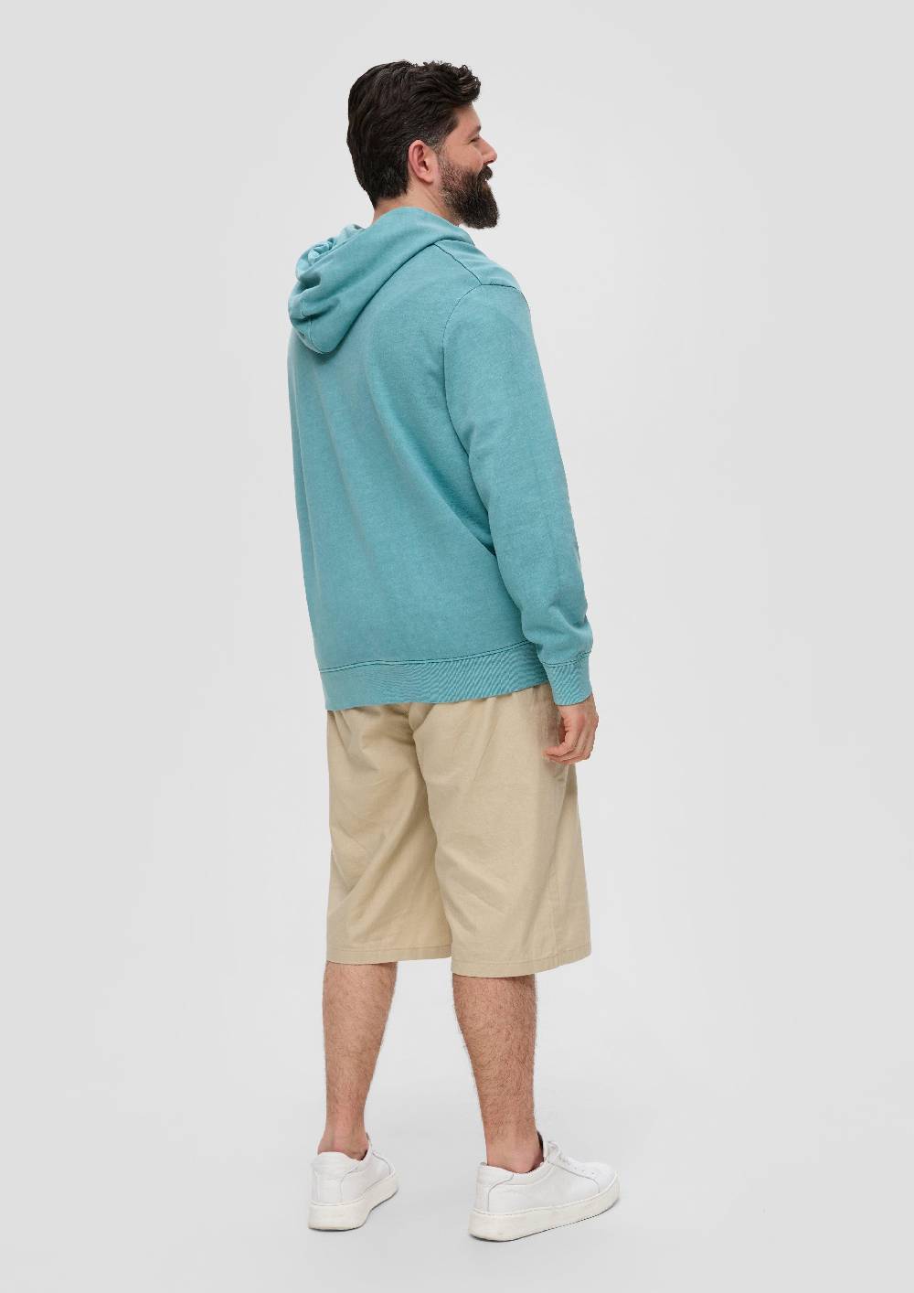 S.Oliver Sweatshirtjacke Mit Garment Dye Und Kapuze