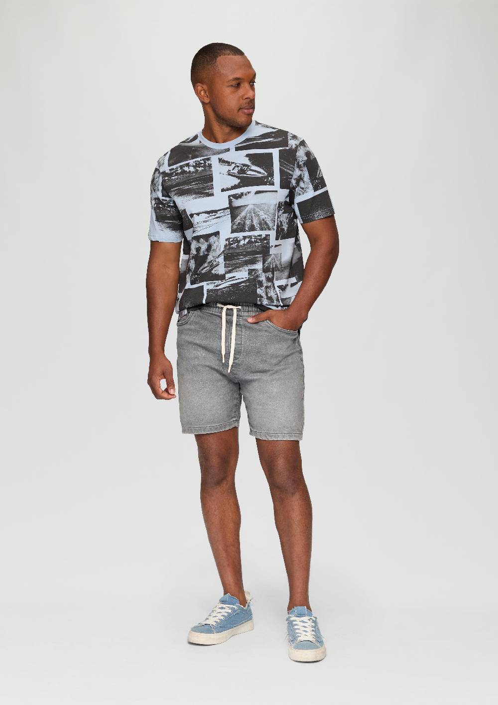 S.Oliver T-Shirt Aus Baumwoll-Jersey Mit All-over-Print