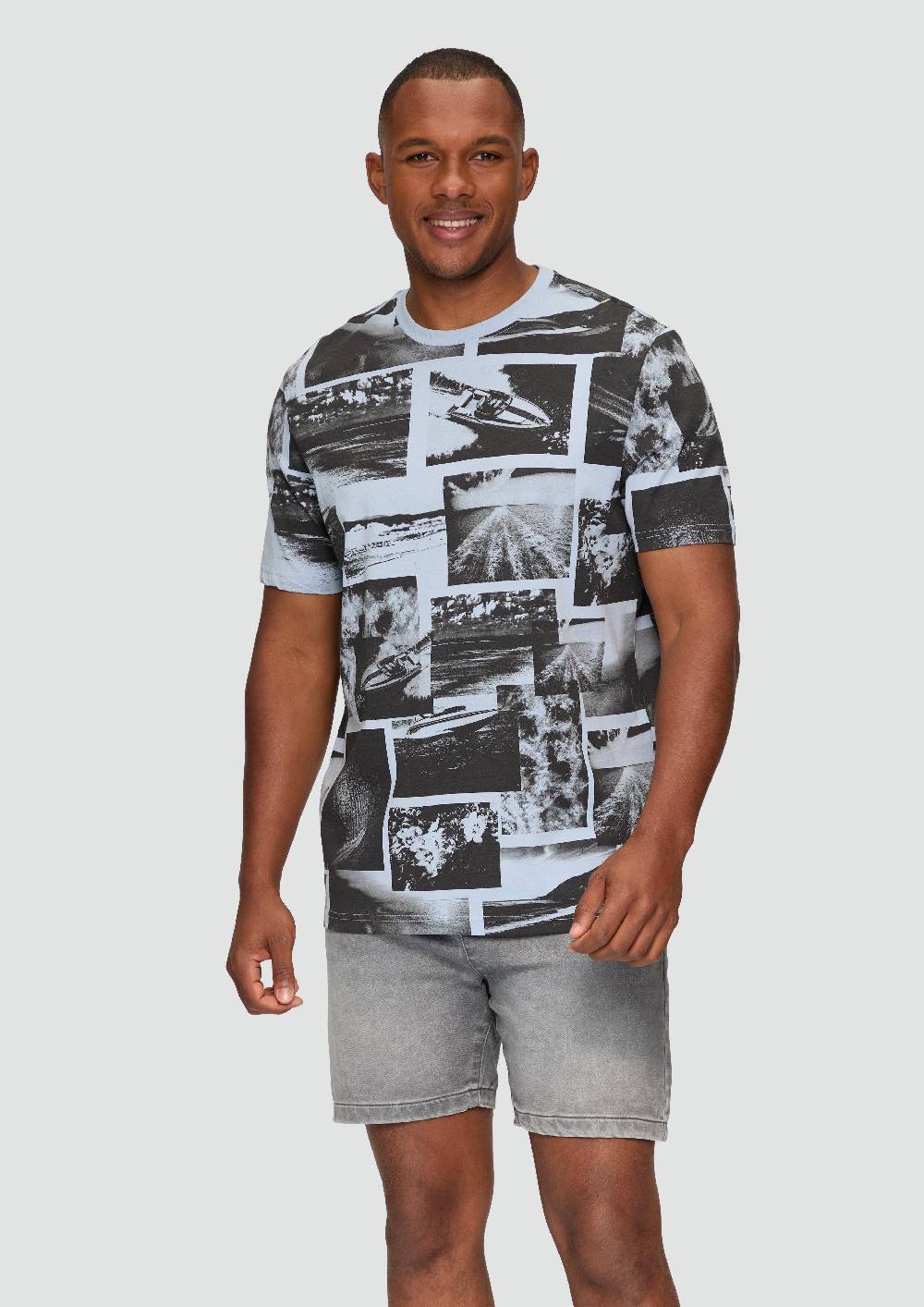 S.Oliver T-Shirt Aus Baumwoll-Jersey Mit All-over-Print